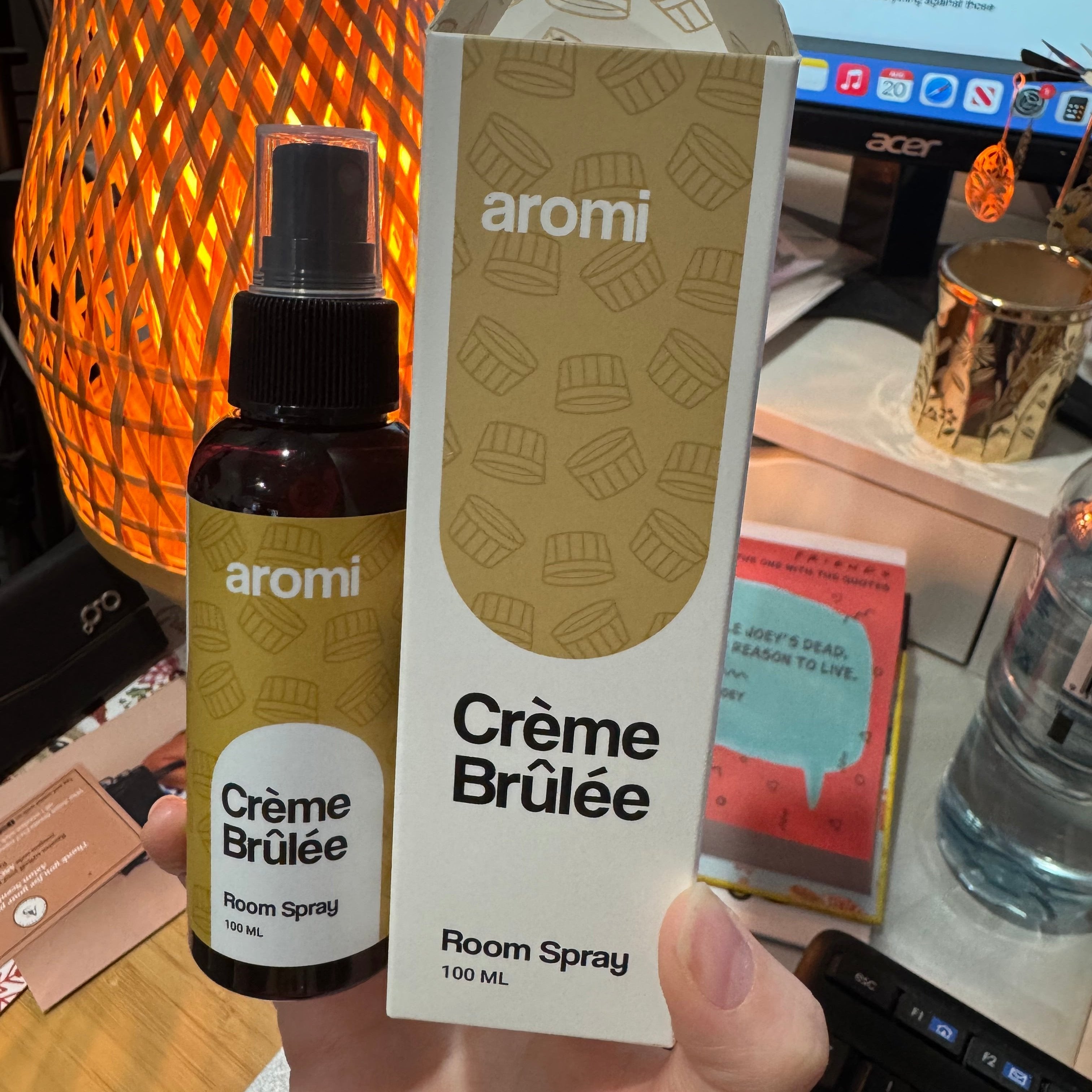 Crème Brûlée Room Spray, 100ml bottle with box